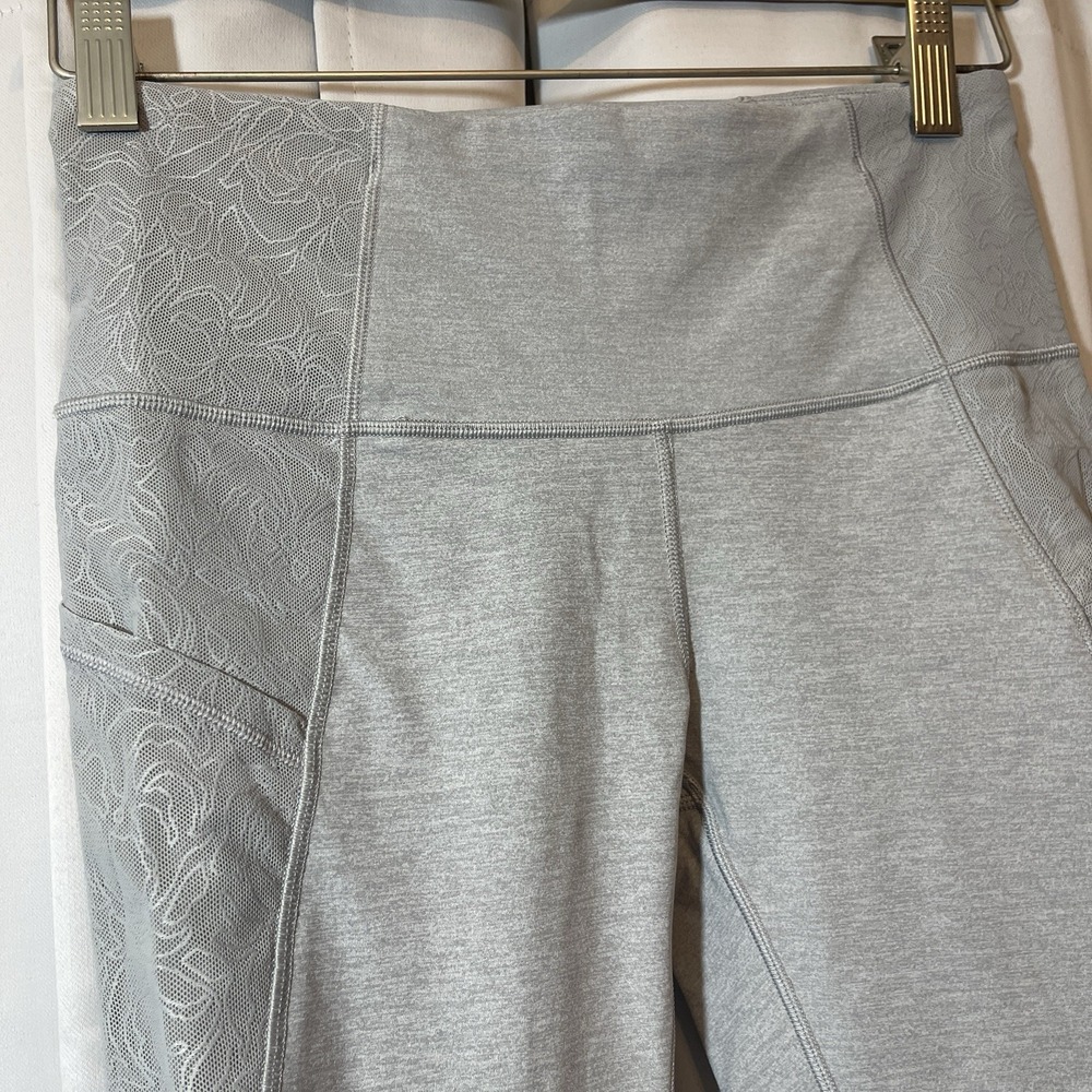 ivivva by lululemon Cropped Leggings Grey Mesh 14 Girl